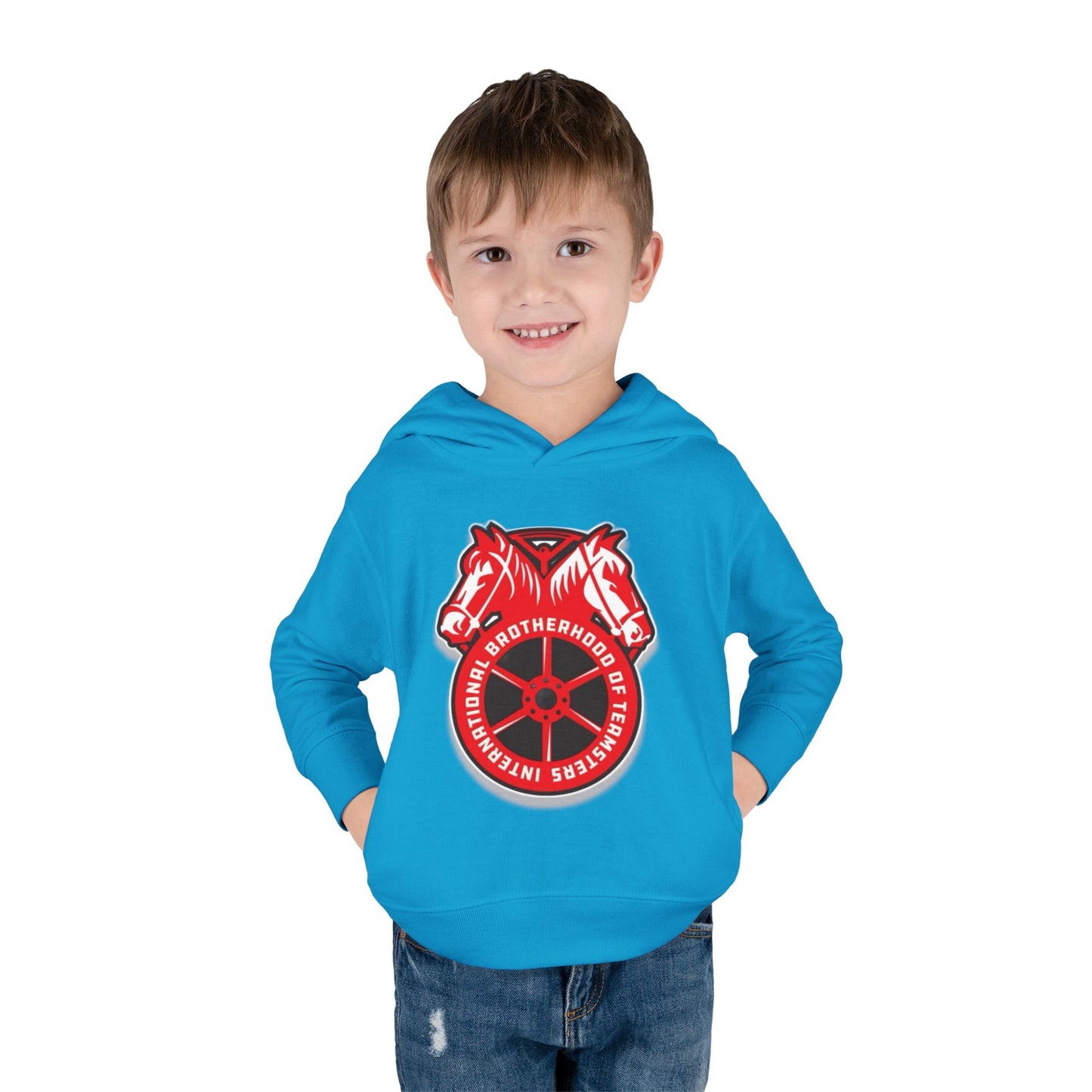 Toddler Fleece Hoodie - Brotherhood of Horses Design