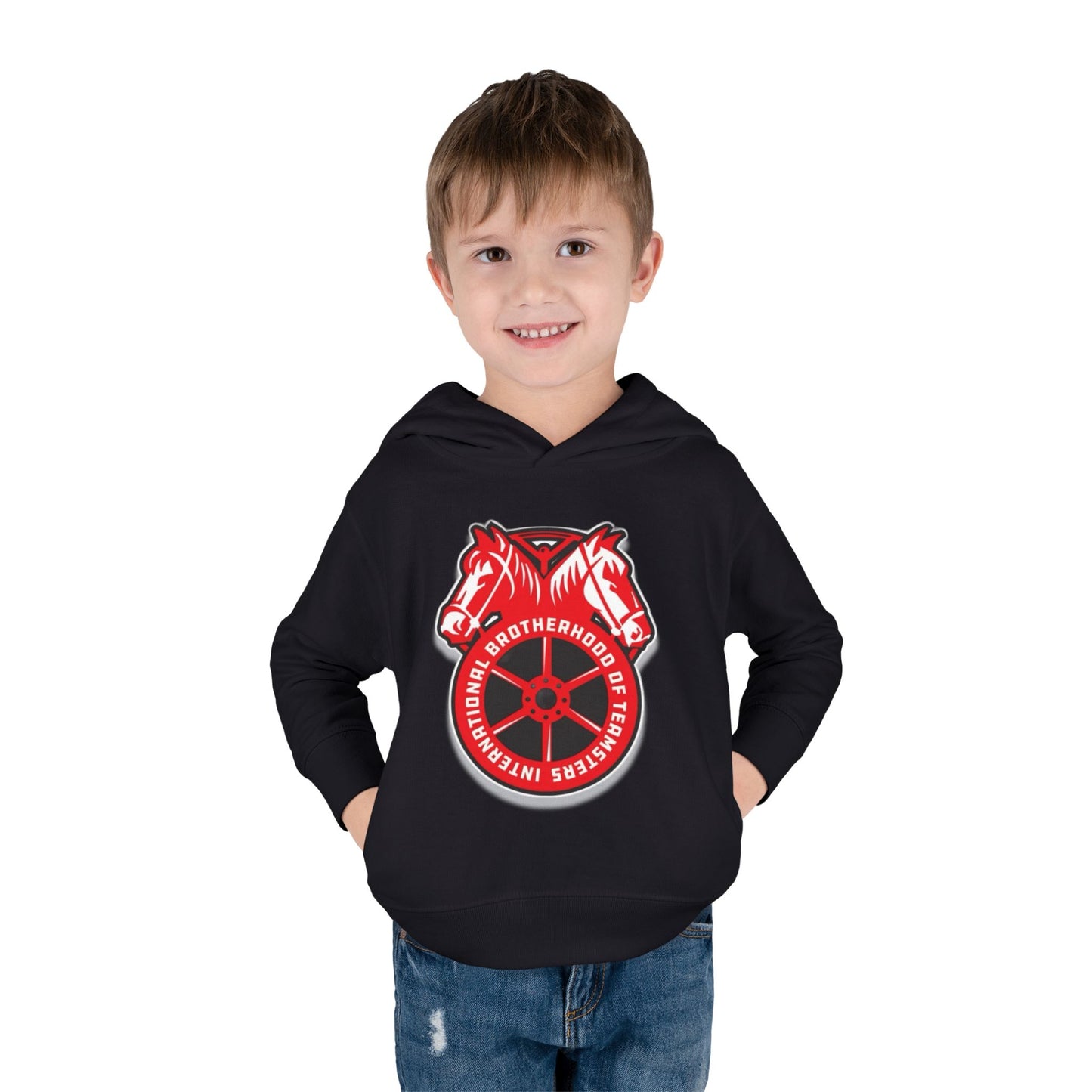 Toddler Fleece Hoodie - Brotherhood of Horses Design